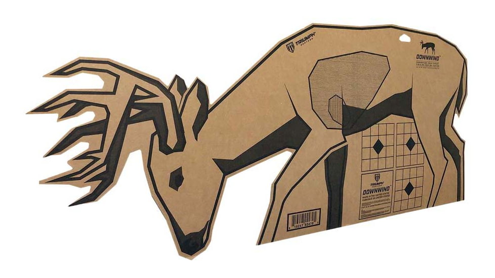 Triumph Systems Downwind Deer Cardboard Target, Black/Brown, 40 x 17.50in, 0200-20-000