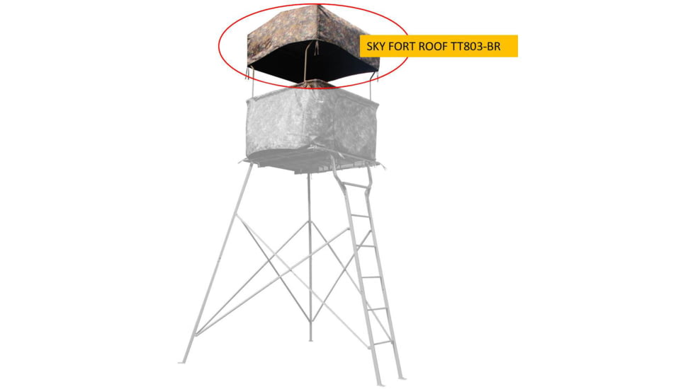 Trophy Treestands Skyfort Roof Kit, Dead Leaf Camo, TT803-BR