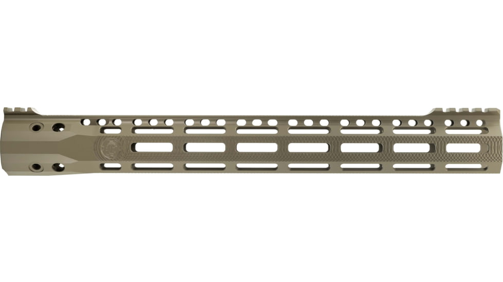 Troy Industries X Series Free Float M-LOK Handguard AR-15 Aluminum Battle Rail, FDE, 15.125in, SRAI-SR1-15FT-X2