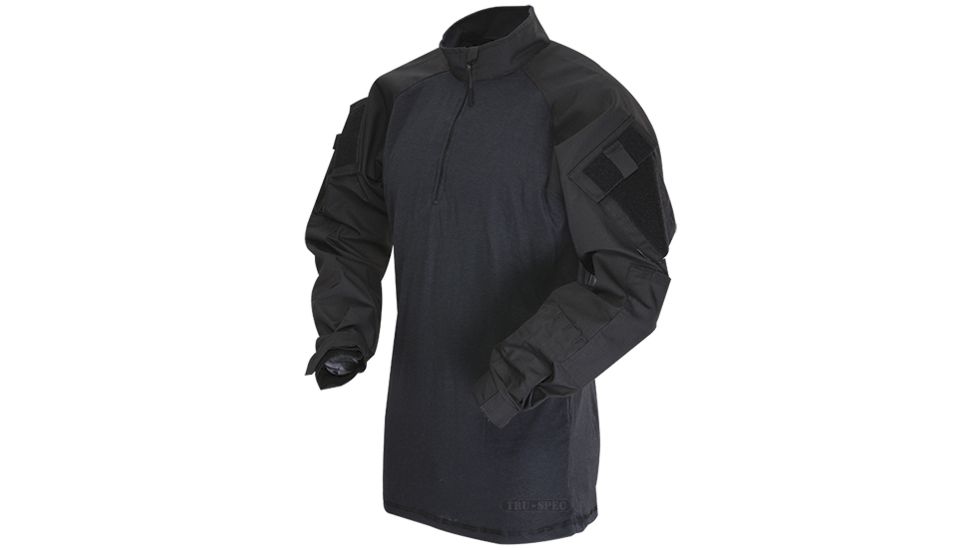 TRU-SPEC 1/4 Zip Tactical Response Shirt - Men's, 2XL, Regular, Black/Black, 2566007