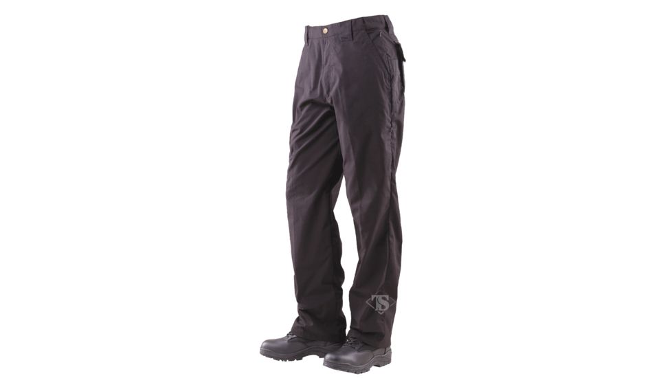 Tru-Spec 24-7 Men's Classic Pants, Teflon, PolyCotton RipStop, Black, 40x32 1186008