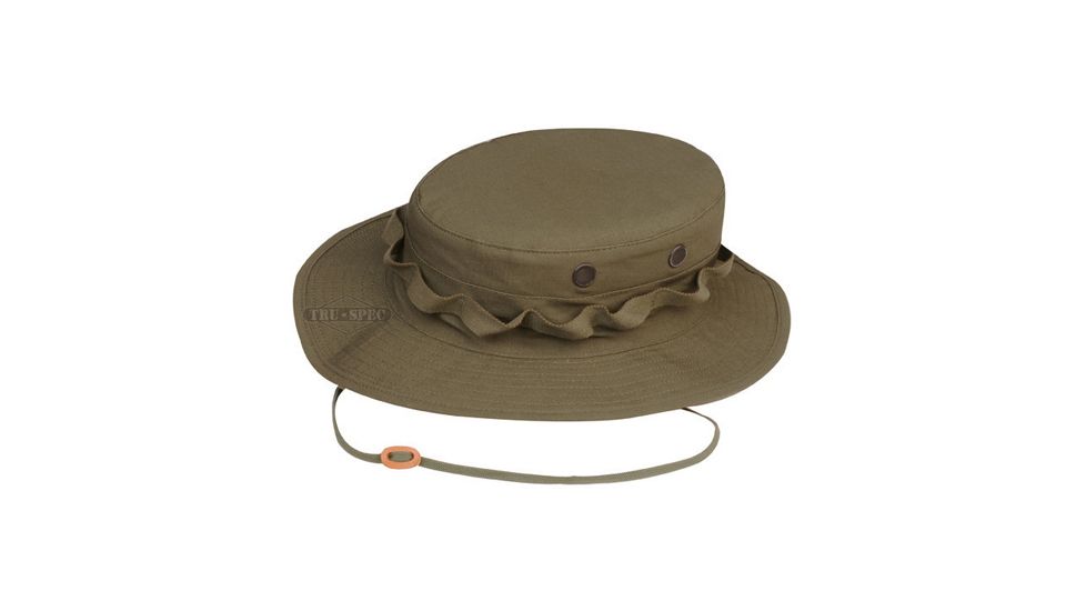 Tru-Spec Military Boonie, TRU OD Green R/S WITH LOOPS, 7-1/2 3209005