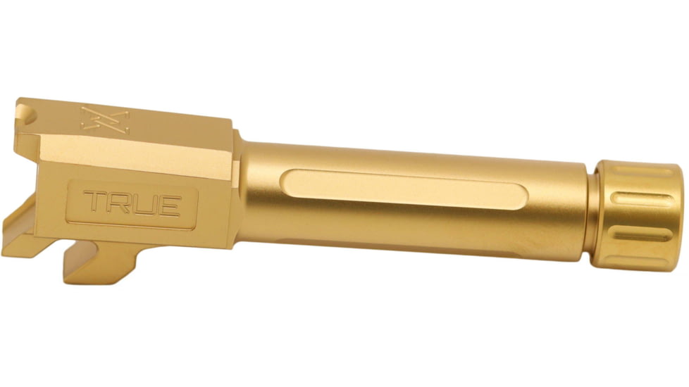 True Precision Smith &amp; Wesson M&amp;P Shield 9 Threaded Barrel, 1/2x28, Gold TiN, TP-S9B-XTG
