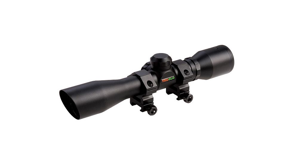 TruGlo 4x32 Rangefinding/Trajectory Compensating Crossbow Scope w/ Rings, Black TG8504B3