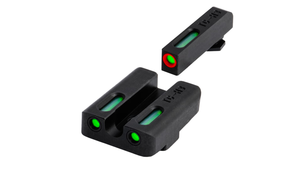 TruGlo Brite-Site TFX Pro Sight Set For Glock 17/17L/19/22/23/24/26/27/33/34/35/38/39, Green Rear, Green With Orange Focus Lock Front Sight, TG-TG13GL1PC