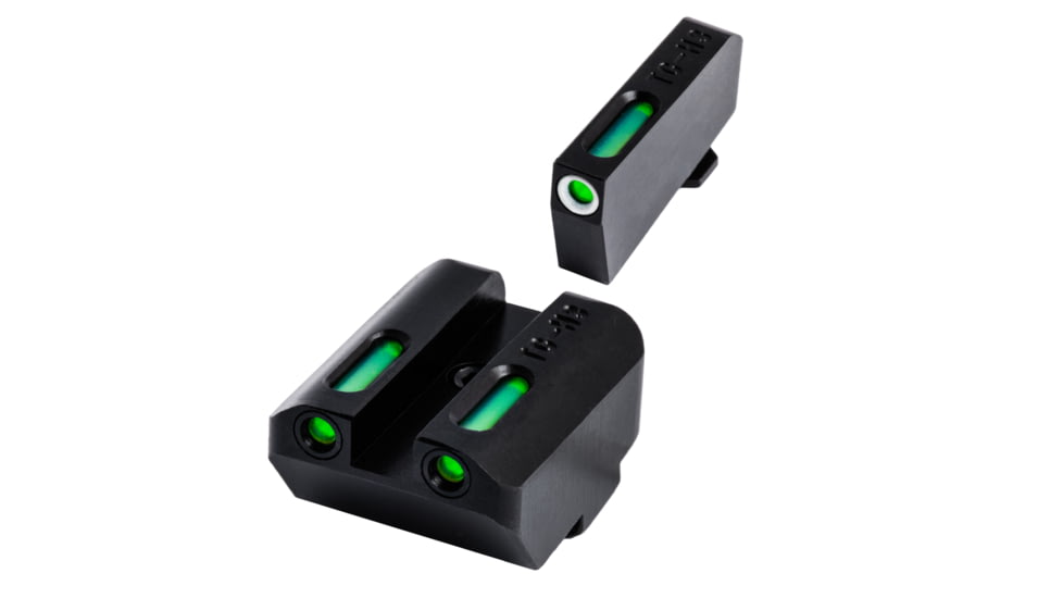 TruGlo Brite-Site TFX Sights For Glock 20/21/25/28/29/30/31/32/37/40/41, Green Rear/Green With Focus Lock Front, Suppressor Height, TG-TG13GL5A