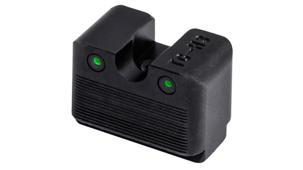 TruGlo Brite Site Tritium Pro Green Night Sight Set for Glock High MOS, 3-Dot Configuration Front, White Focus Lock Ring, Steel, Black, TG-TG231G2MW