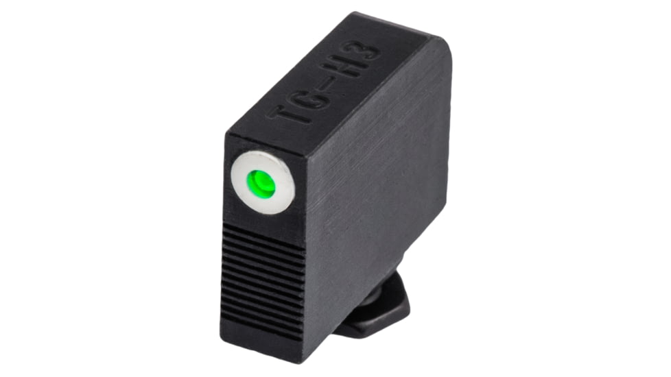 TruGlo Brite Site Tritium Pro Green Night Sight Set for Glock High MOS, 3-Dot Configuration Front, White Focus Lock Ring, Steel, Black, TG-TG231G2MW