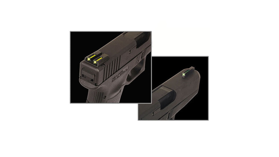 TruGlo TFO Day/Night Sight Set for Novak .260/.500, Yellow Rear Sight, TG-TG131NT3Y