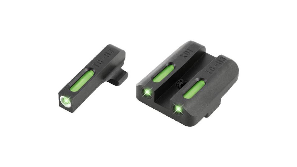 TruGlo TFX Springfield XD/XDM/XDS 3 Dot Green Tritium/Fiber Optic Sight, TG-TG13XD1A