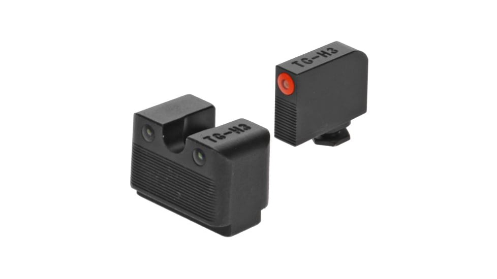 Truglo TG231G1MC Tritium Pro Glock MOS 17,19,34-35,45 Low Tritium Green W/Orang