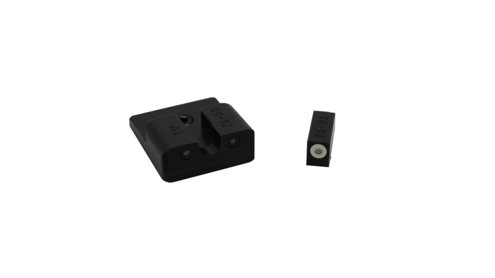 TruGlo Tritium Pro Handgun Sight Set for Taurus Millennium G2, Slim 709, 740, White Focus Lock Ring, TG-TG231T2W