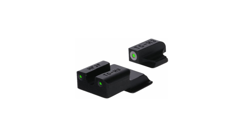 TruGlo Tritium Pro Night Sights, Smith &amp; Wesson M&amp;P 9 Shield EZ, Green Rear Sight, Green w/White Outline Front Sight, TG-TG231MP4W