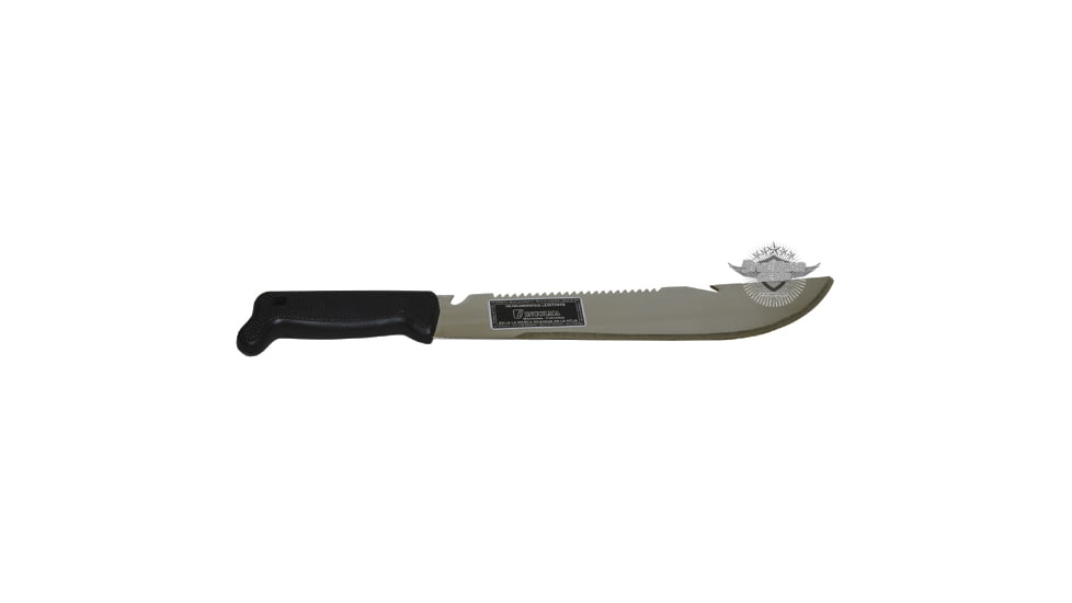 5Star Machete, 12in. Survival Nickle w/ Black Handle 5755000