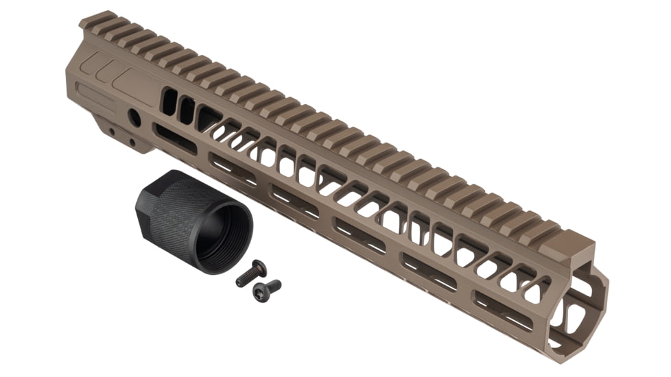 TRYBE Defense AR-15 M-LOK 12in Lightweight Handguard w/ Full Rail, Flat Dark Earth, 12 Inch, HDG12FR-FDE