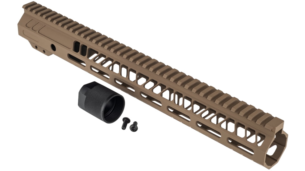 TRYBE Defense AR-15 M-LOK 15in Lightweight Handguard w/ Full Rail, Flat Dark Earth, 15 Inch, HDG15FR-FDE
