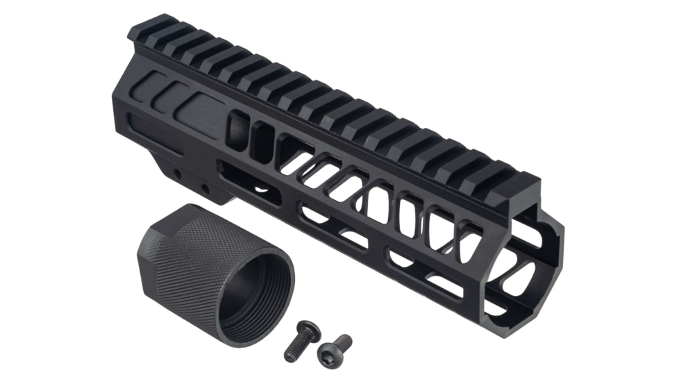 TRYBE Defense AR-15 M-LOK 7in Lightweight Handguard w/ Full Rail, Black, 7 Inch, HDG7FR-BL