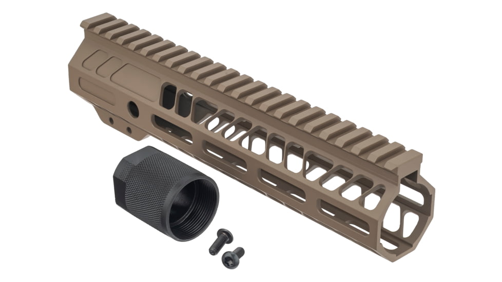TRYBE Defense AR-15 M-LOK 9in Lightweight Handguard w/ Full Rail, Flat Dark Earth, 9 Inch, HDG9FR-FDE