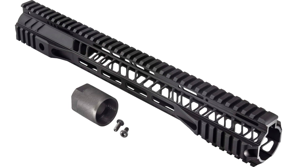TRYBE Defense AR-15 M-LOK Lightweight Quad Handguard w/ Full Rail, 15in, Black, HDG15QFR-BL