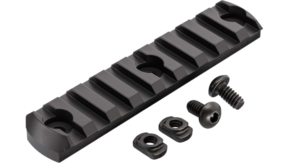 TRYBE Defense Magnite M-Lok Picatinny Rail Section with Lugs - 9 Slots, Black, TRBDMGRAIL9-V2-BL