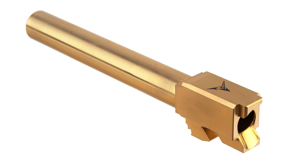 TRYBE Defense Match Grade Non Threaded Pistol Barrel, 9mm Luger, Glock 34, TiN Gold, PBG34-TIN