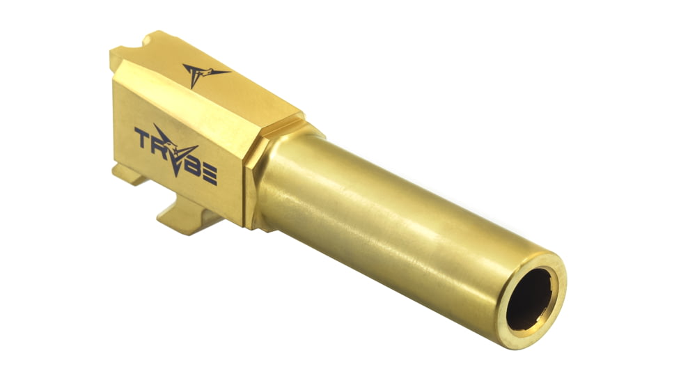 TRYBE Defense Match Grade Non Threaded Pistol Barrel, S&amp;W M&amp;P Shield, Gold TIN, PBSWSH-TIN