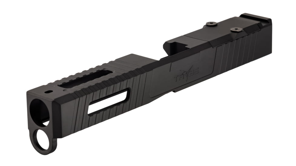 TRYBE Defense Pistol Slide, Glock 17, Gen 4, RMR Cut, Version 1, Black Cerakote SLDG17G4RMR-BN