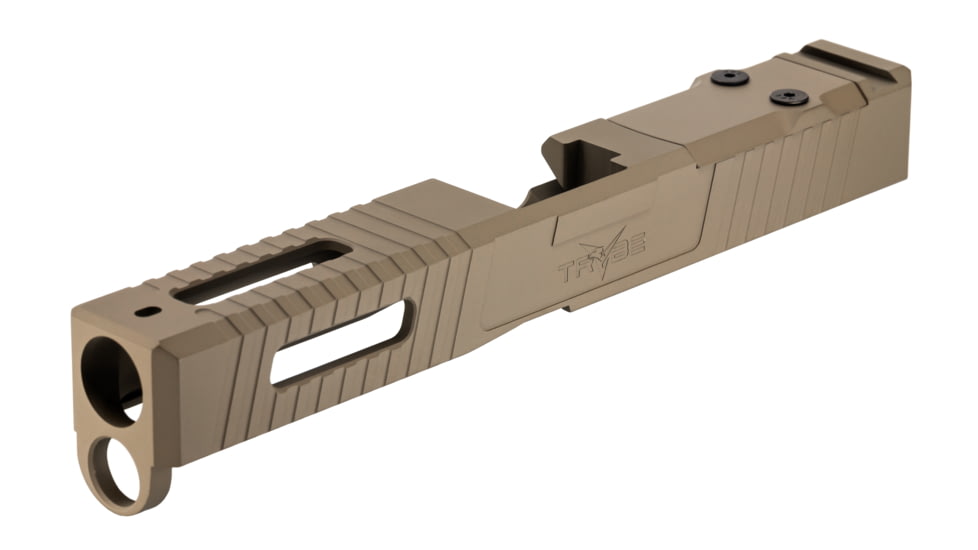 TRYBE Defense Pistol Slide, Glock 17, Gen 5, DeltaPoint Pro Cut, Version 1, FDE Cerakote, SLDG17G5DP-FDE