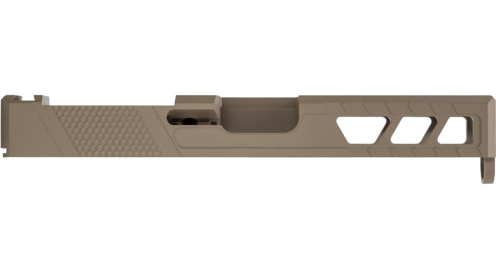TRYBE Defense Pistol Slide, Glock 19, Gen 3, DeltaPoint Pro Cut, Version 2, FDE Cerakote, No Base Plate Included, SLDG19G3DPV2-FDE