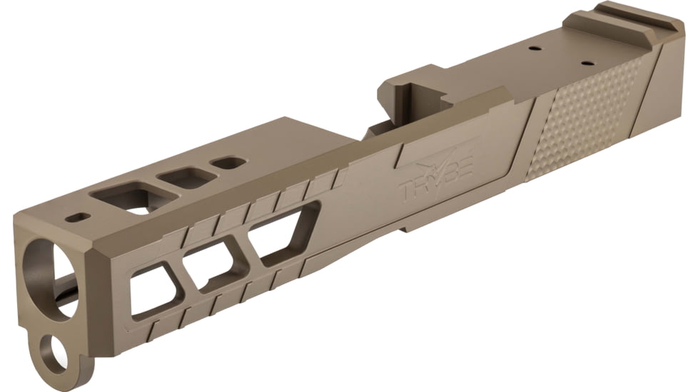 TRYBE Defense Pistol Slide, Glock 19, Gen 3, DeltaPoint Pro Cut, Version 2, FDE Cerakote, No Base Plate Included, SLDG19G3DPV2-FDE