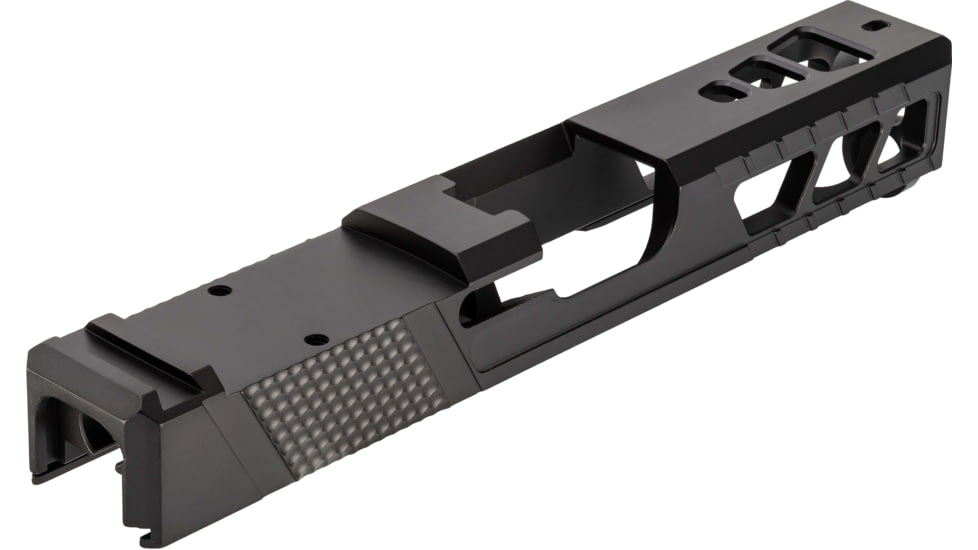 TRYBE Defense Pistol Slide, Glock 19, Gen 3, RMR Cut, Version 2, Black Cerakote, No Base Plate Included, SLDG19G3RMRV2-BN