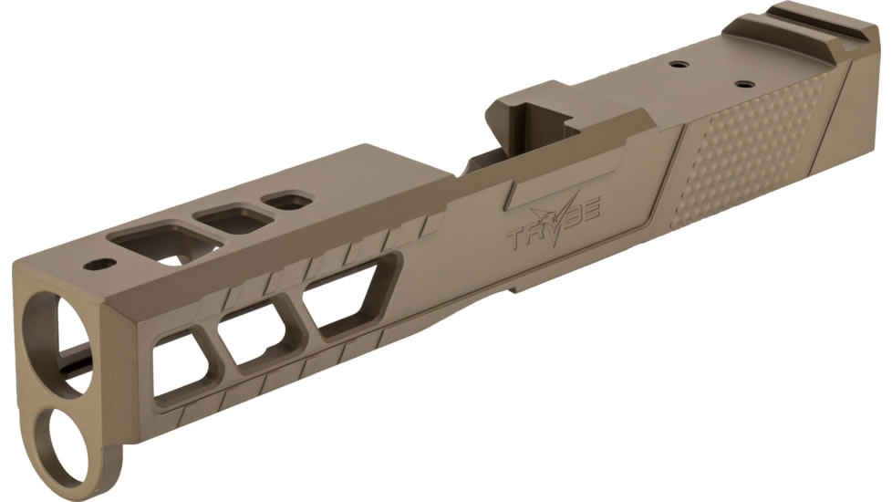 TRYBE Defense Pistol Slide, Glock 19, Gen 4, RMR Cut, Version 2, FDE Cerakote, SLDG19G4RMRV2-FDE