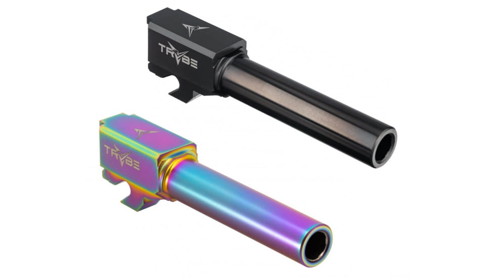 TRYBE Defense Sig Sauer P320 Compact Match Grade Non-Threaded Pistol Barrel, Black, Chameleon, Titanium