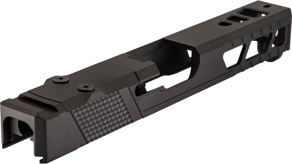 TRYBE Defense Pistol Slide, Glock 17, Gen 3, Venom Cut, Version 2, Black Cerakote, SLDG17G3VNMV2-BN