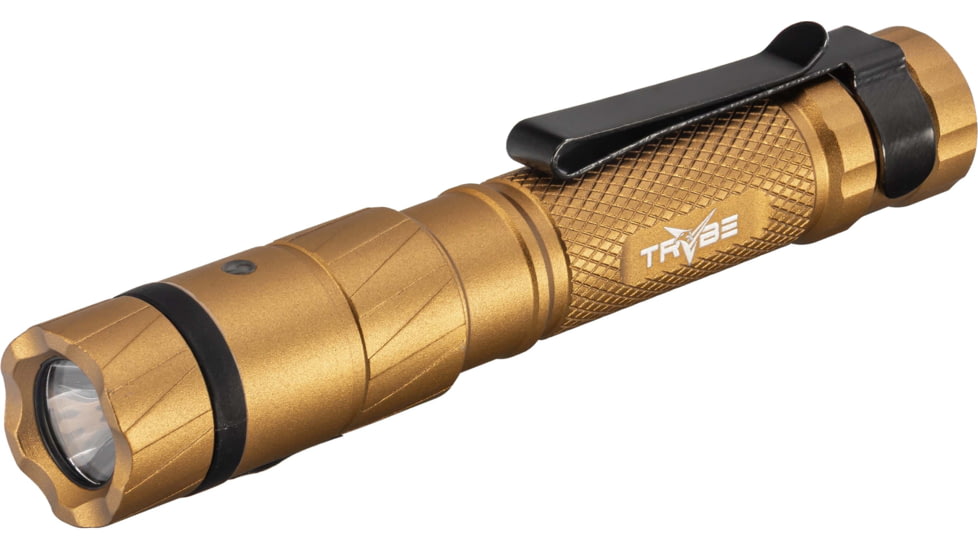 TRYBE Optics Micro Lithium Ion 350 Lumen Rechargeable Handheld Flashlight, Gold, MICRO1K-GLD