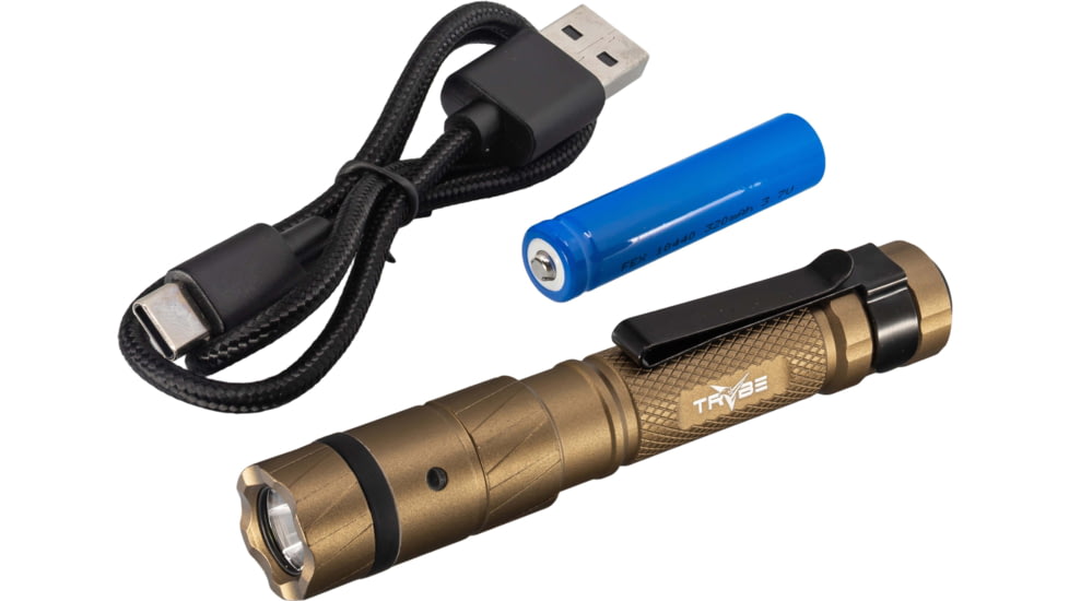 TRYBE Optics Micro Lithium Ion 350 Lumen Rechargeable Handheld Flashlight, Bronze, MICRO1K-BRZ