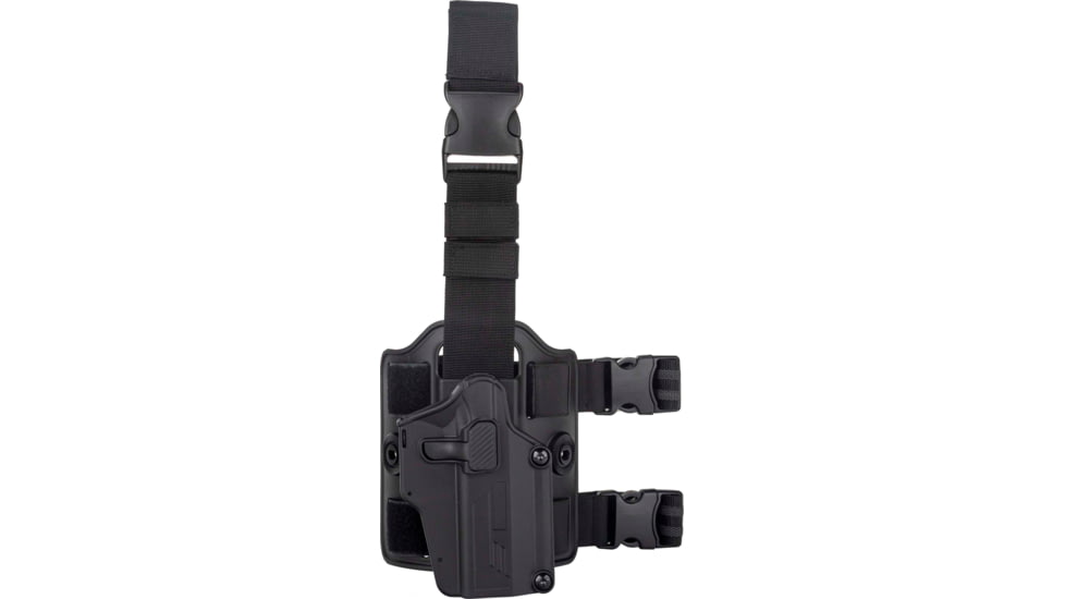 TRYBE Tactical Universal Holster w/ Drop Leg Platform, Black, TRT-UH-DLP-BL
