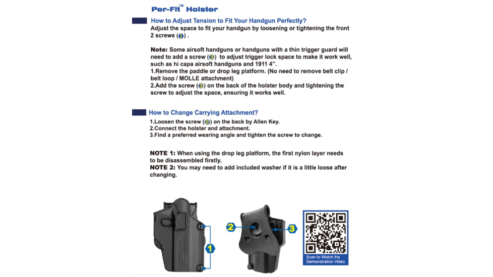 TRYBE Tactical Universal Holster w/ Drop Leg Platform, Black, TRT-UH-DLP-BL