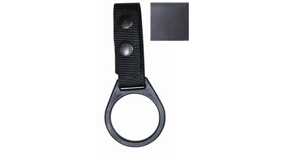 TUFF Products Flashlight Ring Strap Fits 2.25in Duty Belt, Black Plain, D Cell Flashlights 7109-BPB