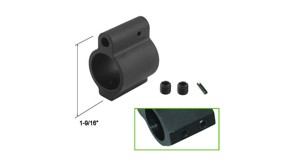 Tuff Zone Low Profile Gas Block, Set Screw Style, TZ-MGBS2