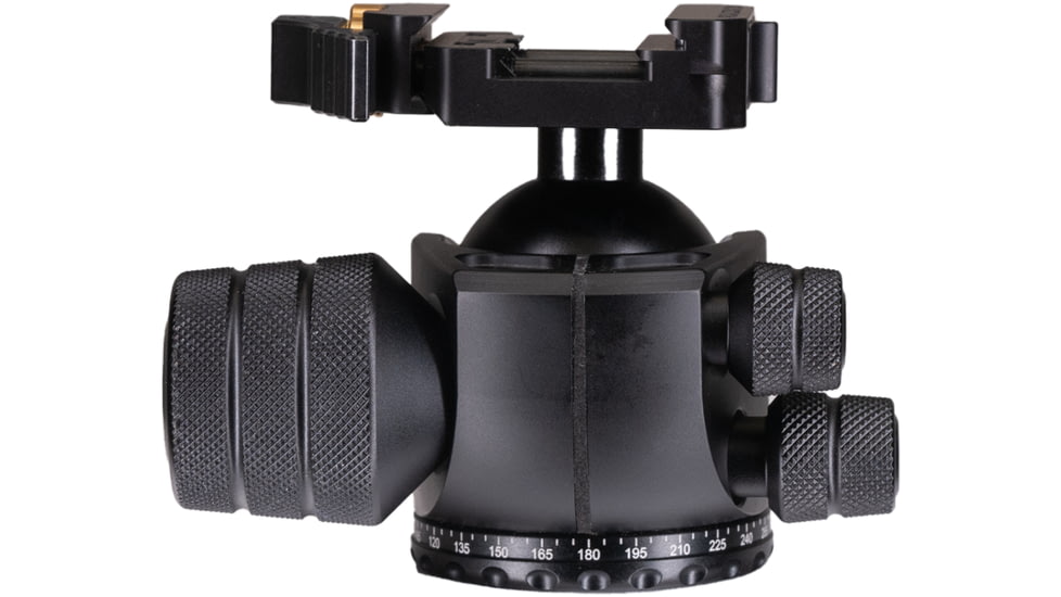 Two Vets Tripods Inc 44MM Dual Tension Ballhead w/Arcalock Dual Clamp, Arca Swiss and Picatinny