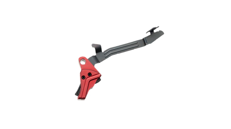 Tyrant CNC I.T.T.S. Pistol Trigger w/ Bar, Glock 43/43x/48, Flat, 3.5lb, Red/Black, TD-G43TRIG-RED-BLK-BAR