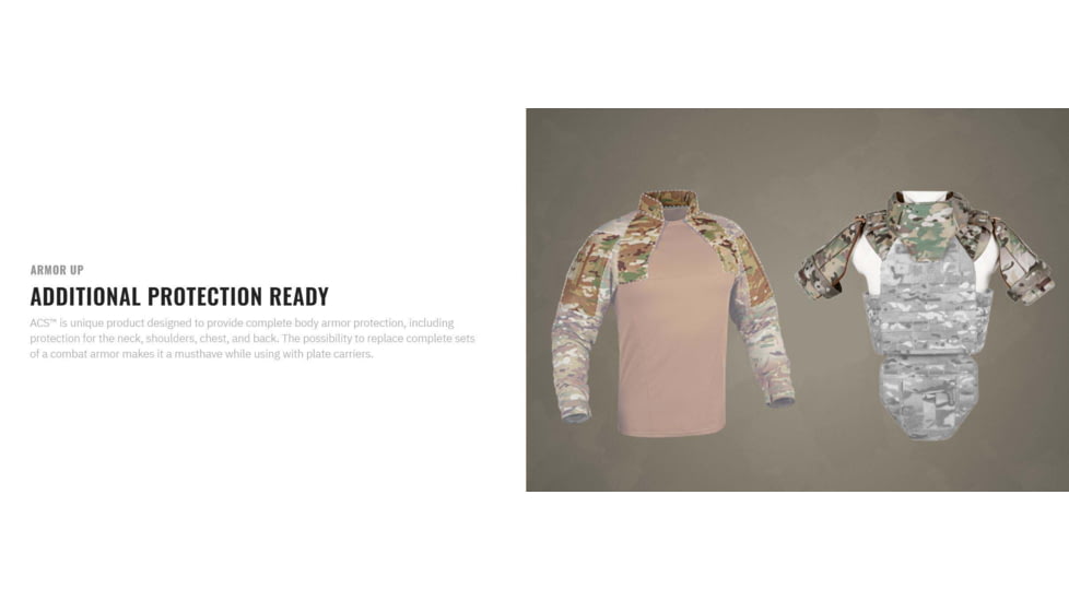 UARM ACS Armored Combat Shirt, Type IIA Threat Level, Multicam, S, ACSSM-SAACSS2A