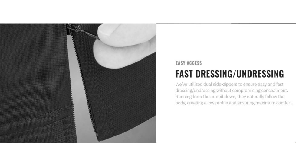 UARM CAT Covert Armored T-Shirt, Type IIA Threat Level, Black, S, CATSB-SACATS2A