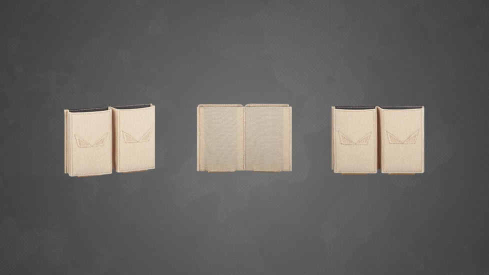 UARM D-RUMP Dual Rifle Universal Magazine Pouch for MCV/MCVF, Beige, S-XL, D-RUMPBG