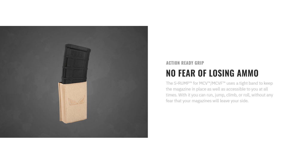 UARM S-RUMP Single Rifle Universal Magazine Pouch for MCV/MCVF, Beige, S-XL, S-RUMPBG