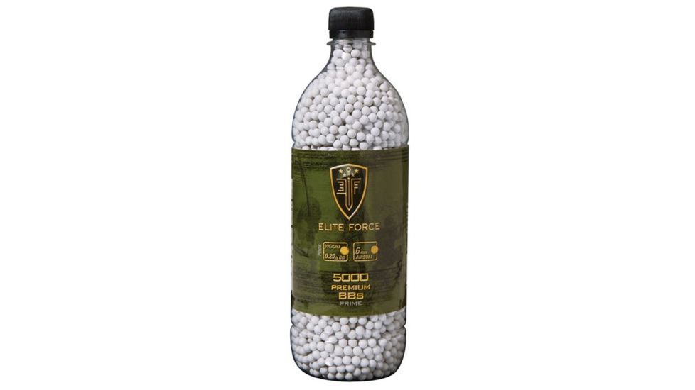 EliteForce Airsoft Ammo,.25g,6mm cal,5000 Count 62695