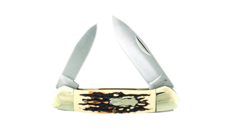Uncle Henry Uncle Henry 11UH Large Canoe Next Gen Folding Knife, 2.5 in 7Cr17 HC Stainless Steel Drop Point and Pen Blade,Staglon Handle, Sliver, 1135994