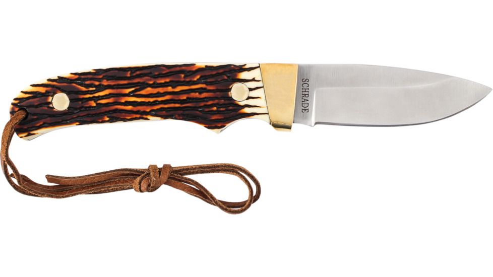 Uncle Henry Pro Hunter Full Tang Fixed Blade Knife, Black / Silver, Medium