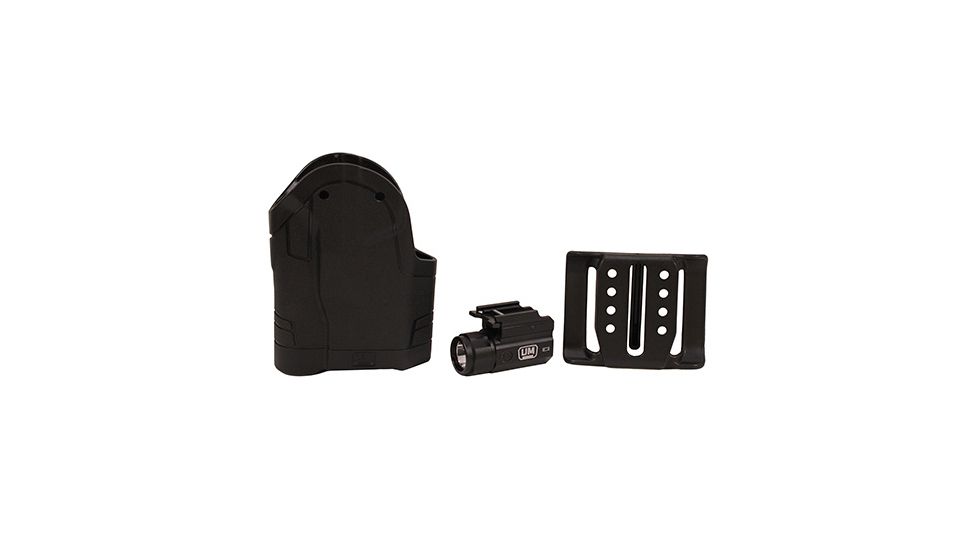 Uncle Mike's Spyros Holster System W/ Ambidextrous Hip Holster &amp; 150 Lumen Light Black